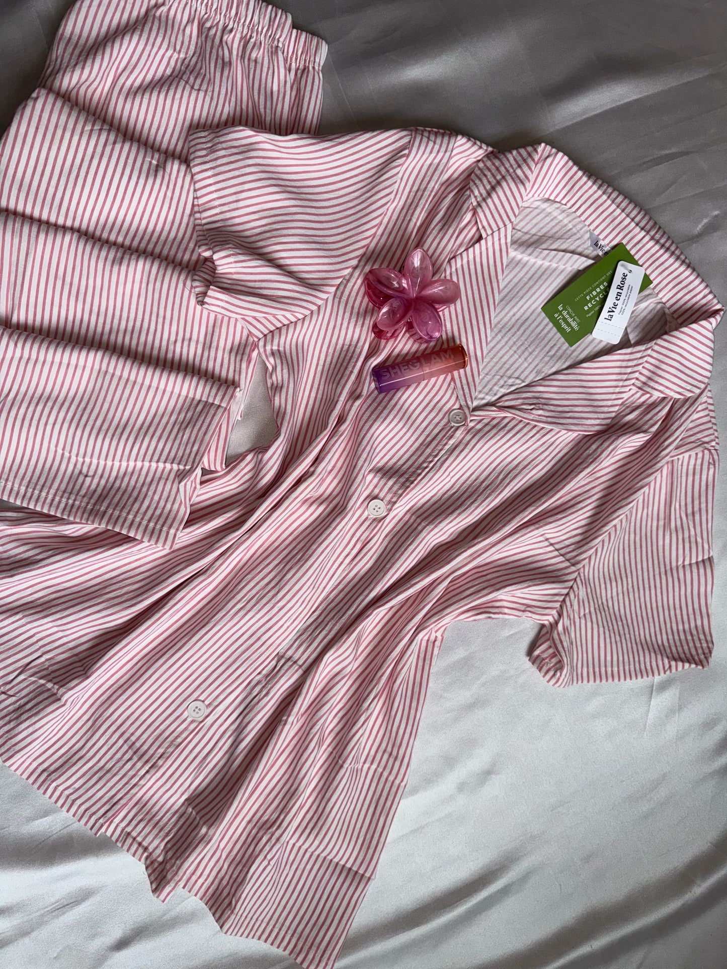 Pyjamas coton demi manche pantalon