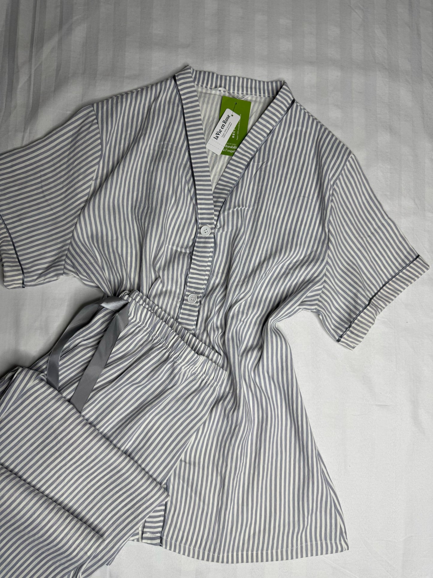 Pyjamas coton demi manche pantalon