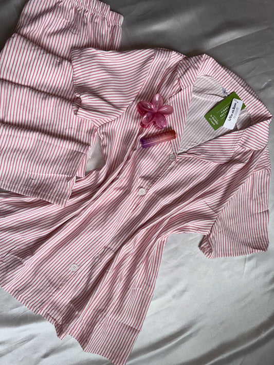 Pyjamas coton demi manche pantalon