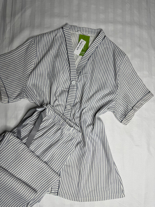 Pyjamas coton demi manche pantalon
