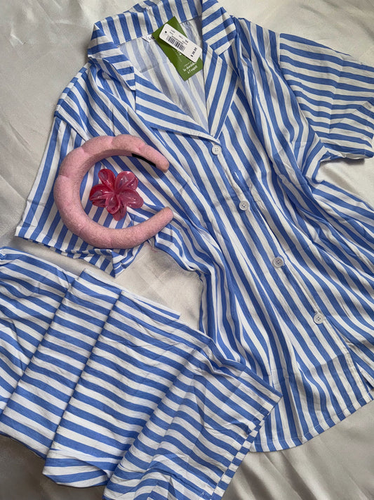 Pyjamas coton demi manche pantalon