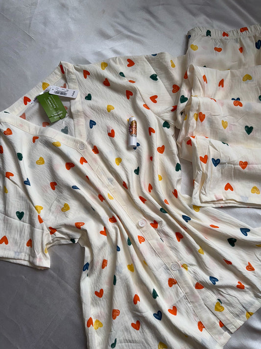 Pyjamas coton demi manche pantalon