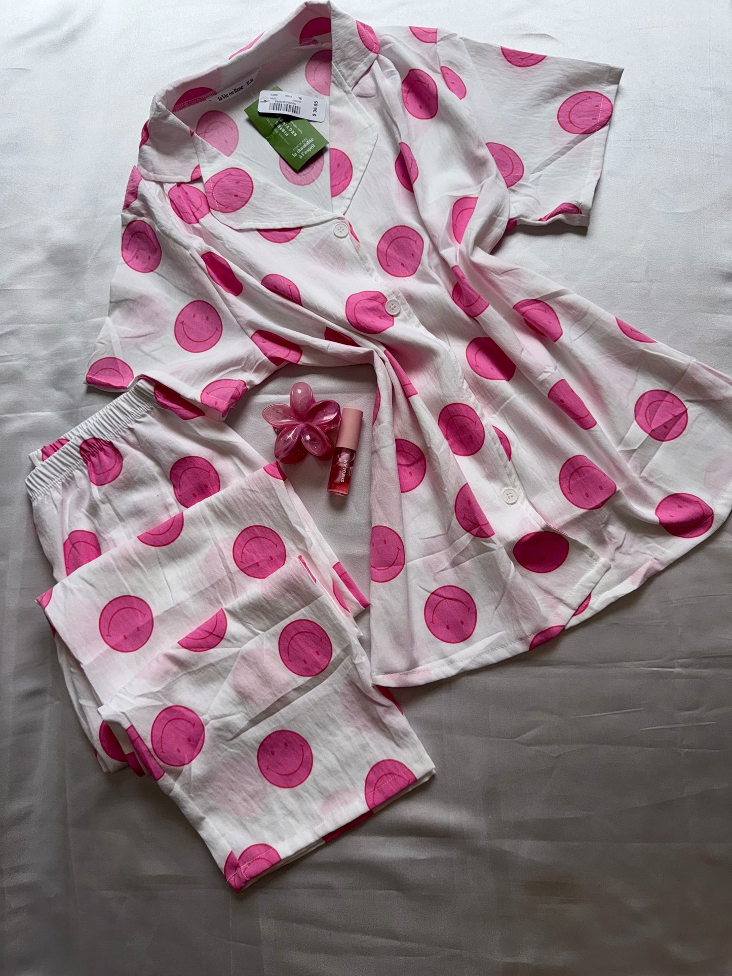 Pyjamas coton demi manche pantalon