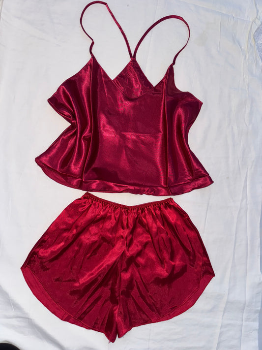 Pyjama bustier -short en satin