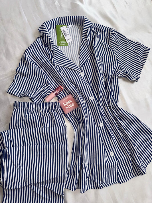 Pyjamas coton demi manche pantalon